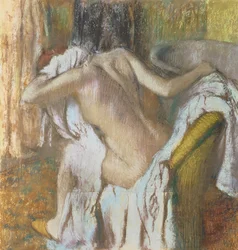 Frau, die sich trocknet, ca. 1888-92 (Pastell)